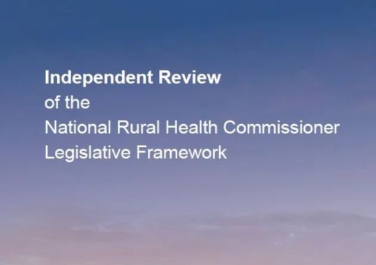 Review Completed into Rural Health Commissioner Framework in Australia